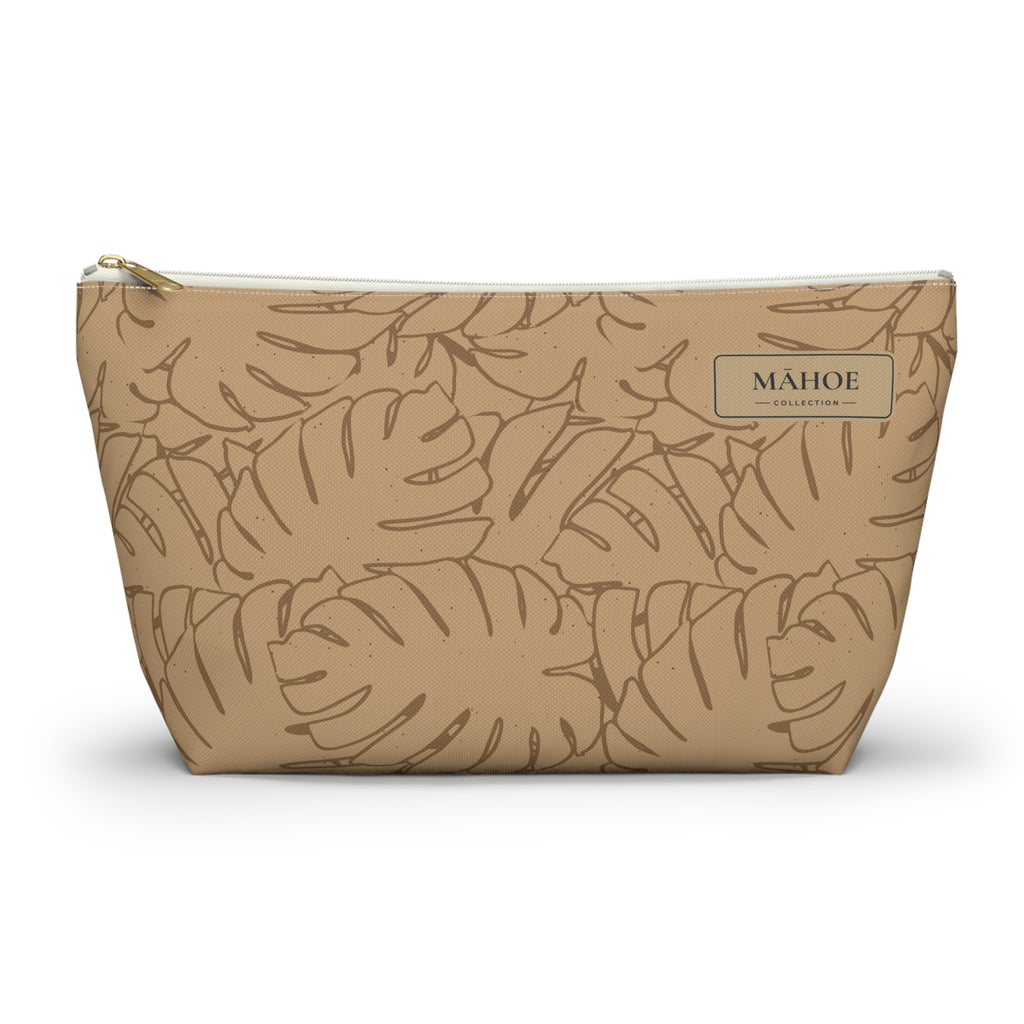 Monstera Everything Pouch- Sand