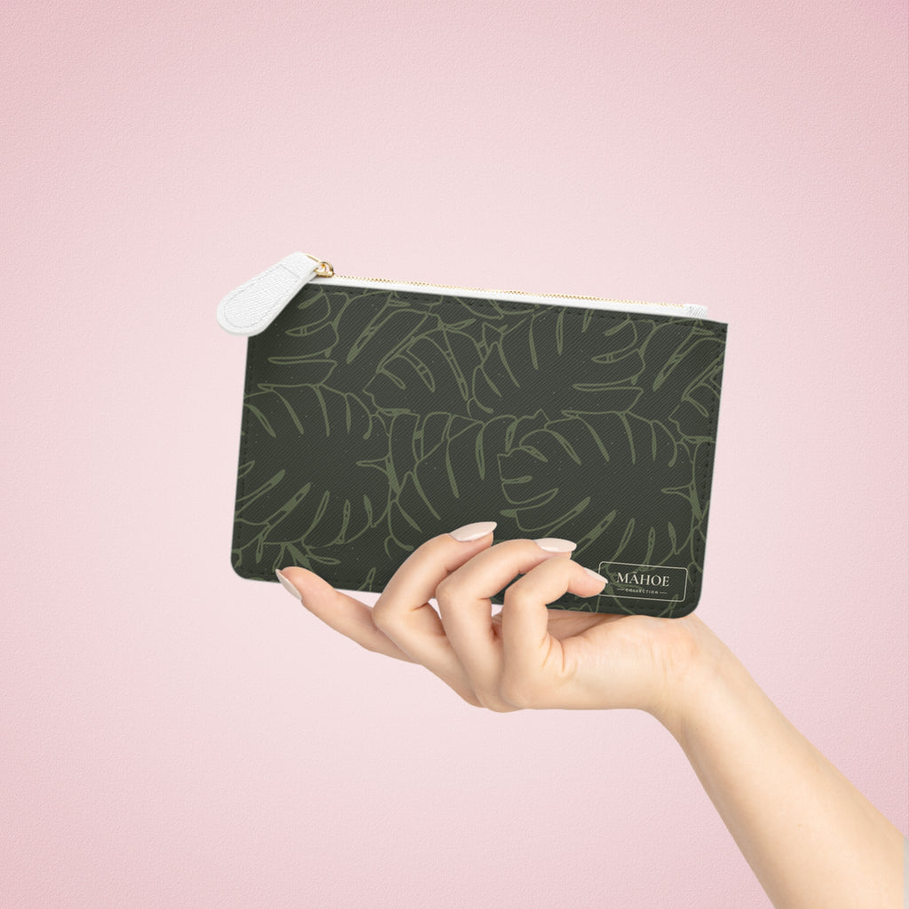 Monstera Mini Clutch Bag — Olive