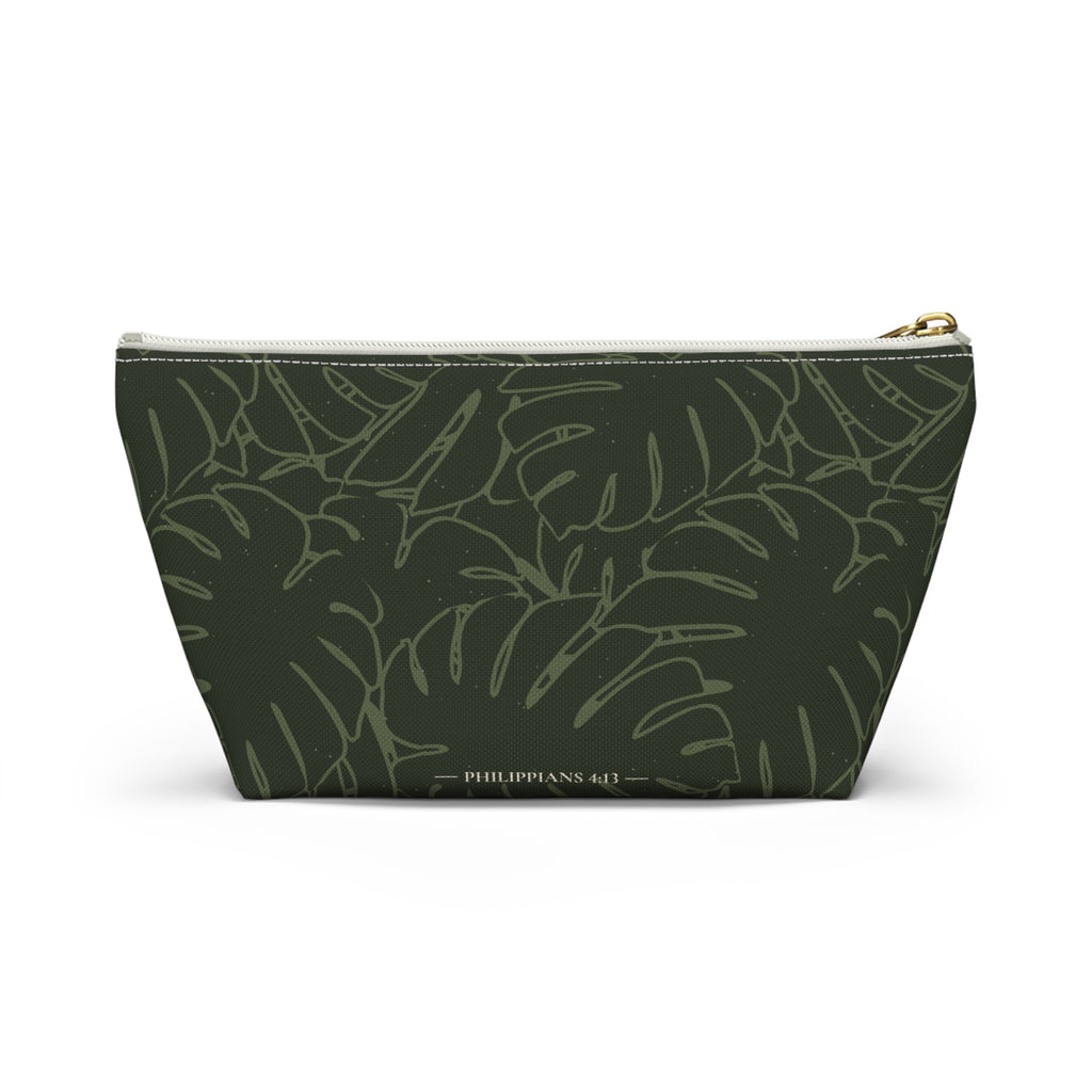 Monstera Everything Pouch- Olive
