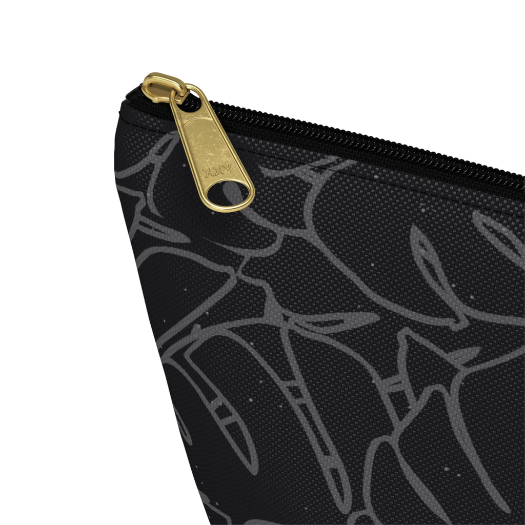 Monstera Everything Pouch- Charcoal