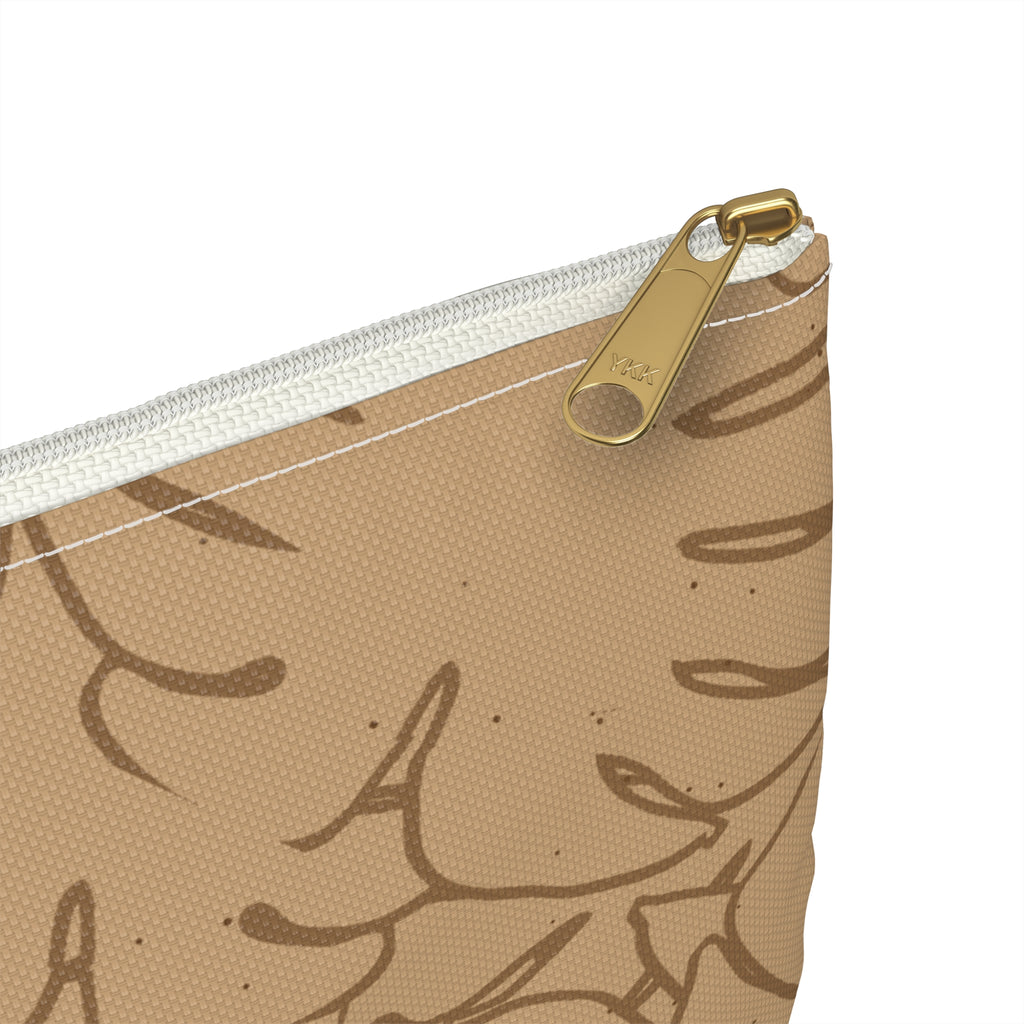 Monstera Collection Accessory Pouch- Sand