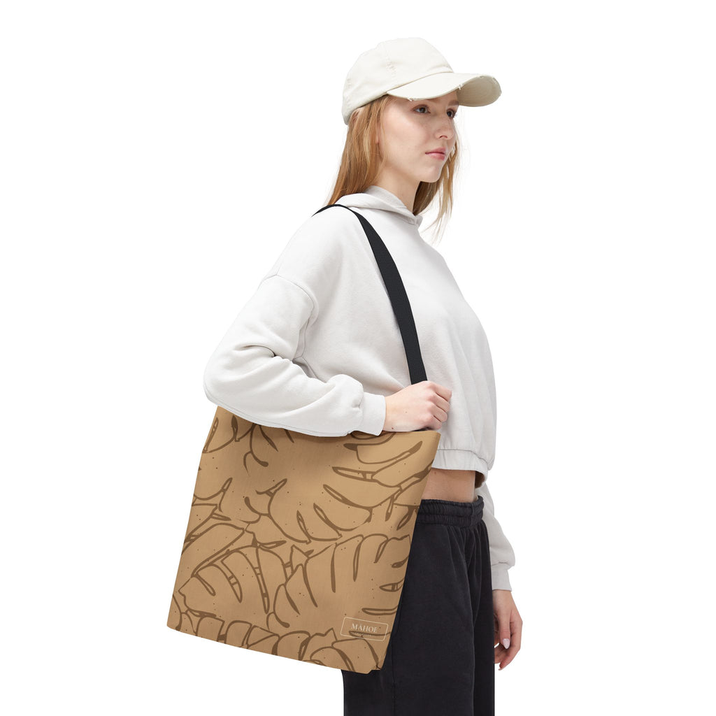 Monstera Canvas Tote- Sand