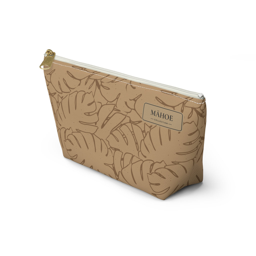 Monstera Everything Pouch- Sand