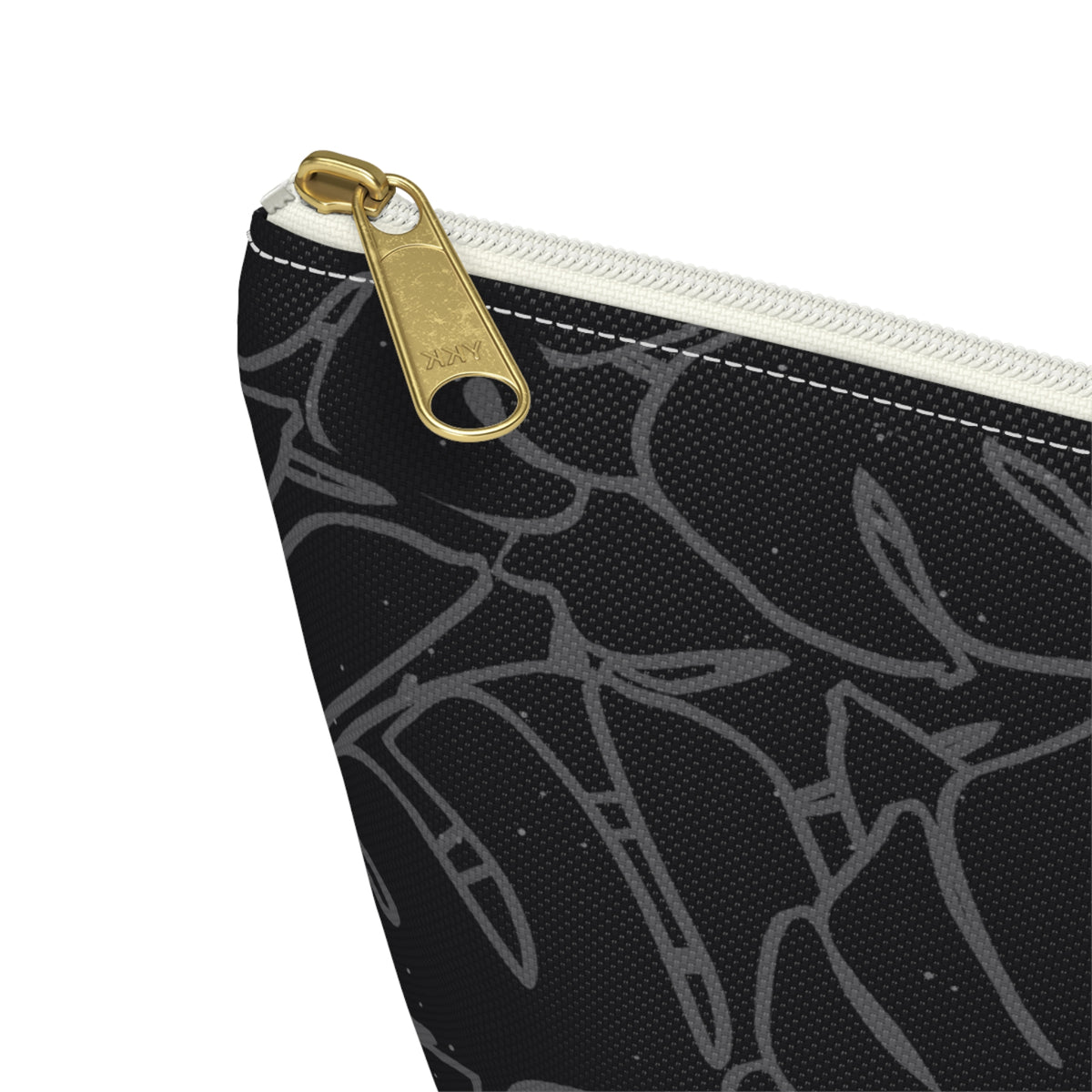 Monstera Everything Pouch- Charcoal