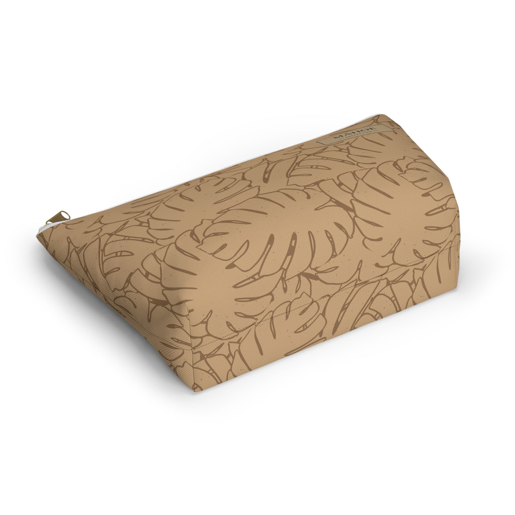 Monstera Everything Pouch- Sand
