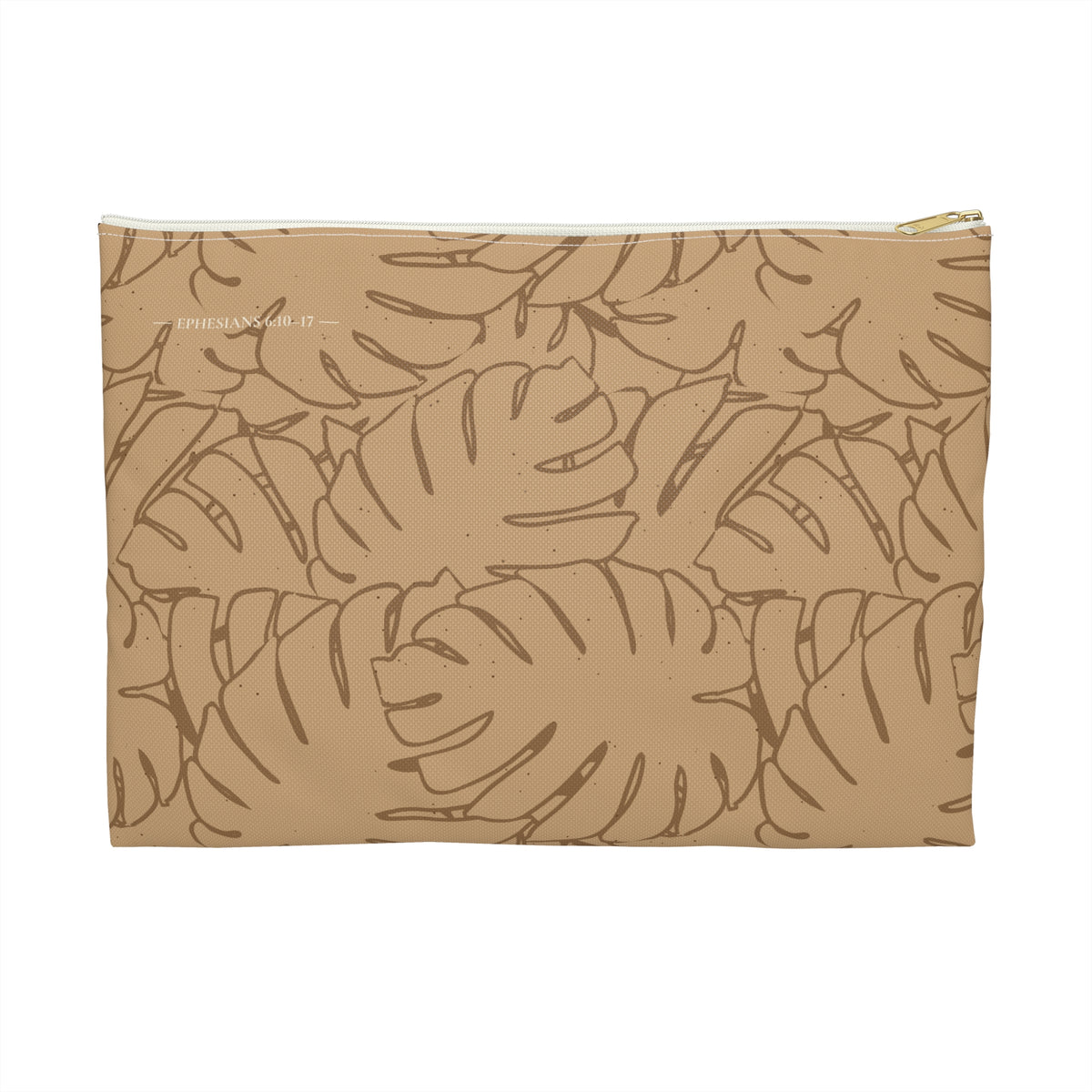 Monstera Collection Accessory Pouch- Sand
