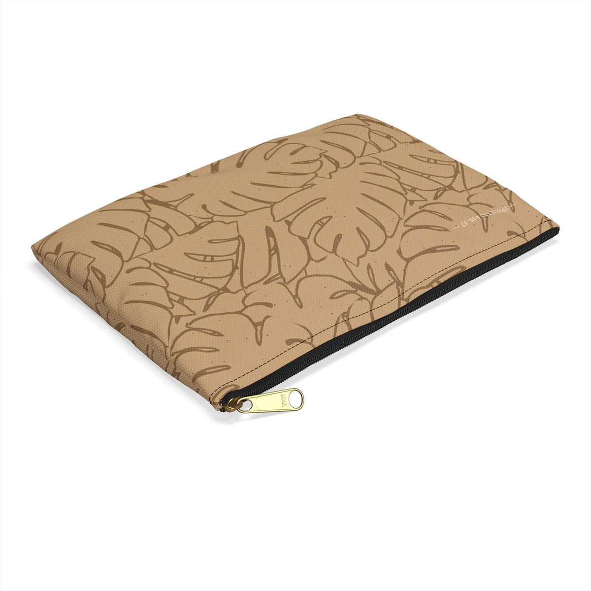 Monstera Collection Accessory Pouch- Sand