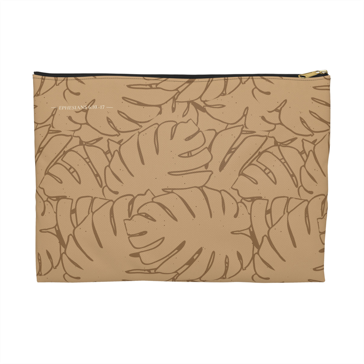 Monstera Collection Accessory Pouch- Sand