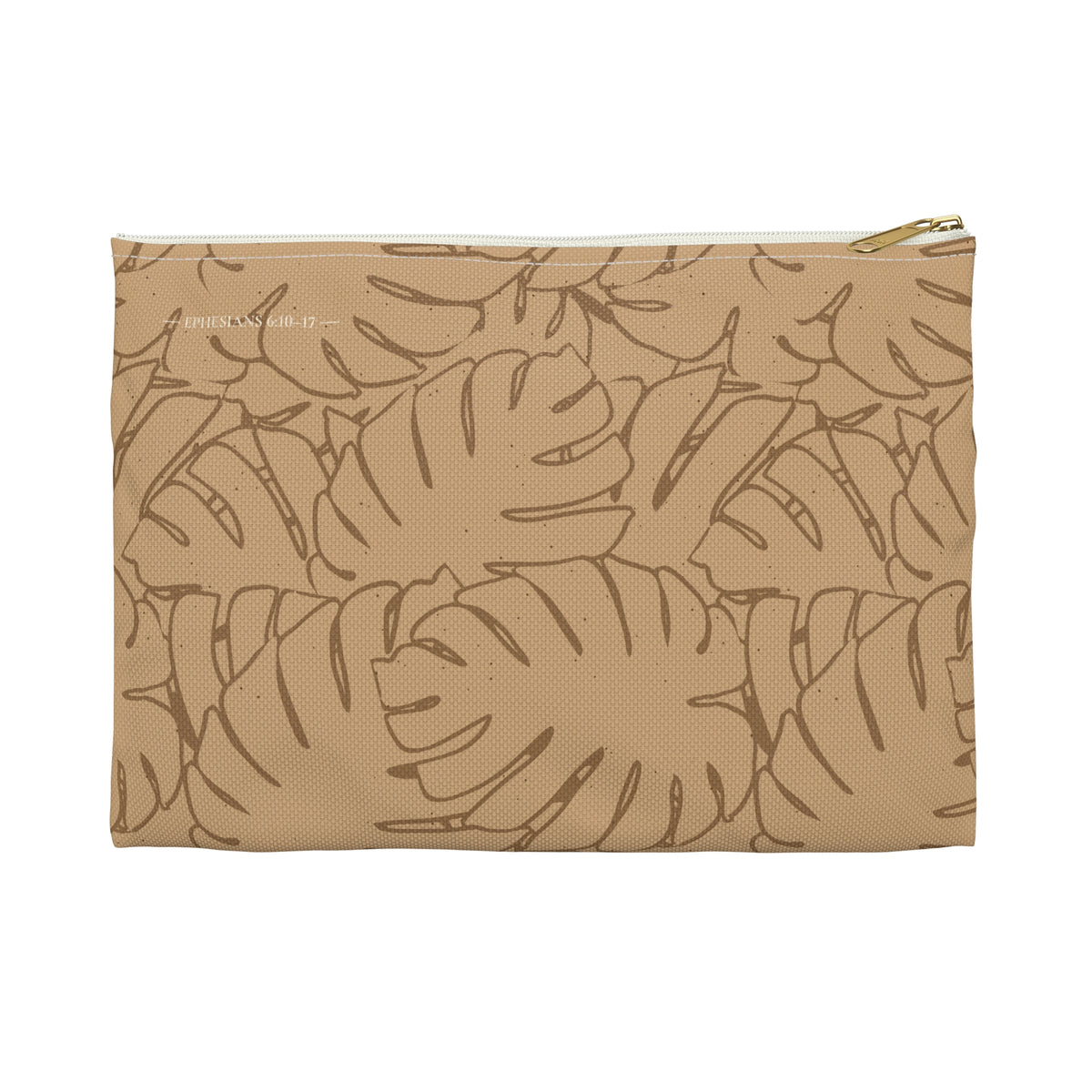 Monstera Collection Accessory Pouch- Sand