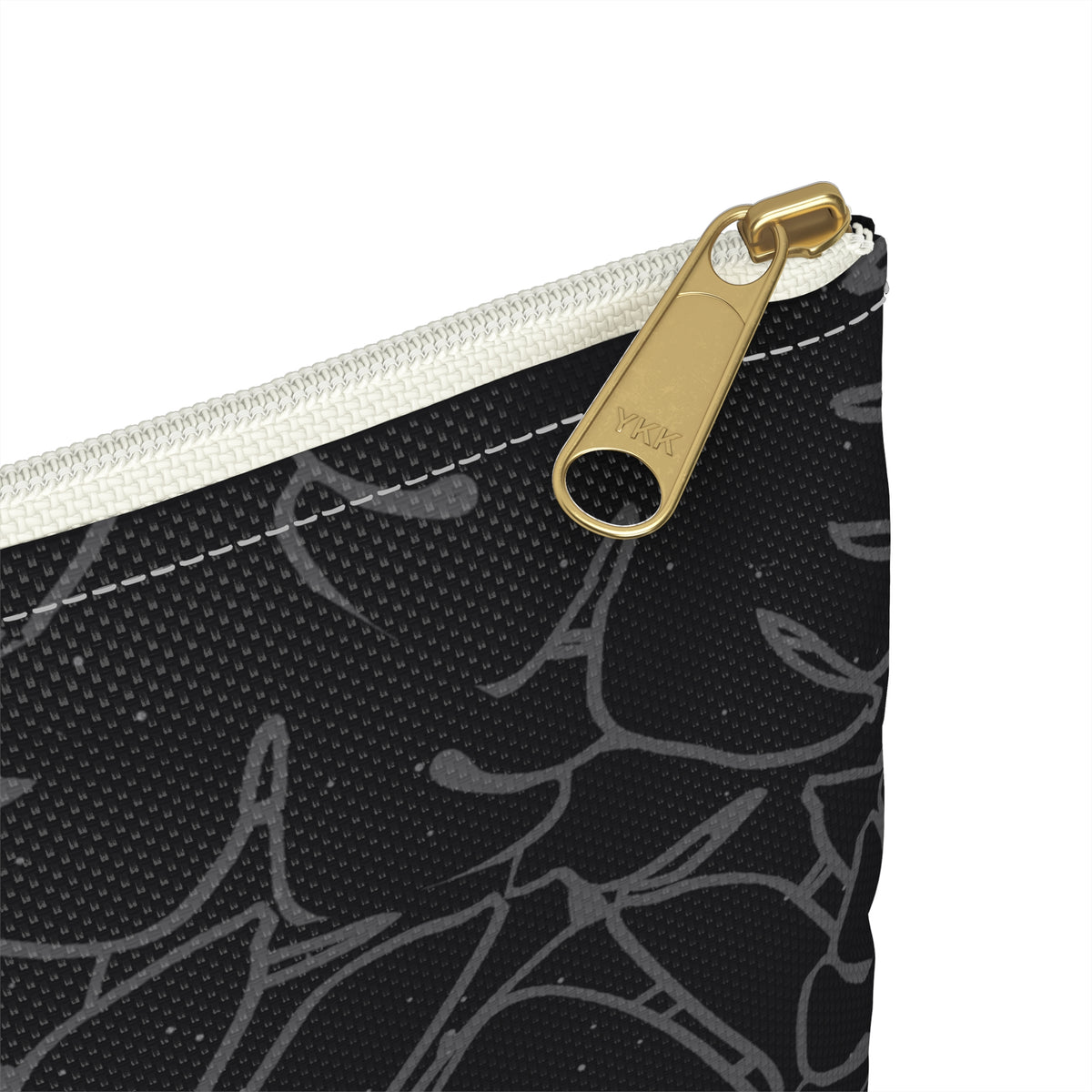Monstera Collection Accessory Pouch- Charcoal