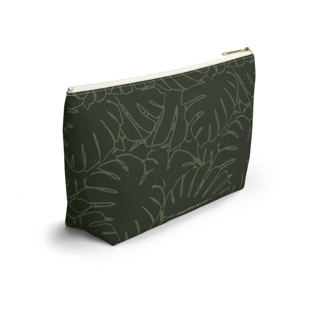 Monstera Everything Pouch- Olive