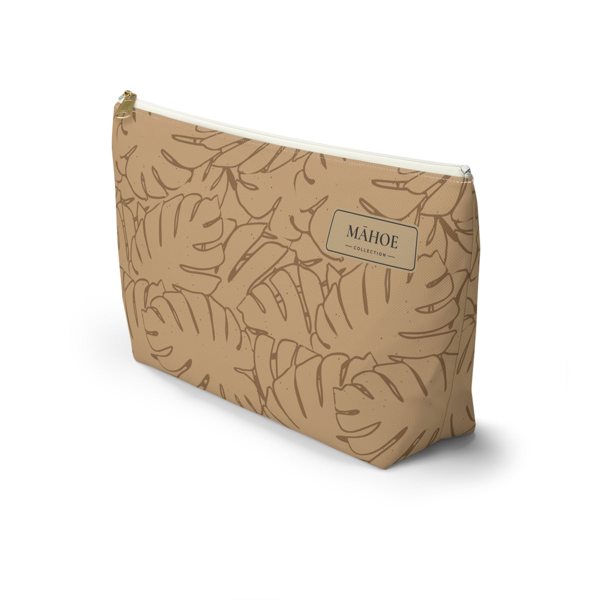 Monstera Everything Pouch- Sand