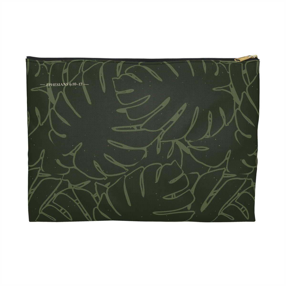 Monstera Collection Accessory Pouch- Olive