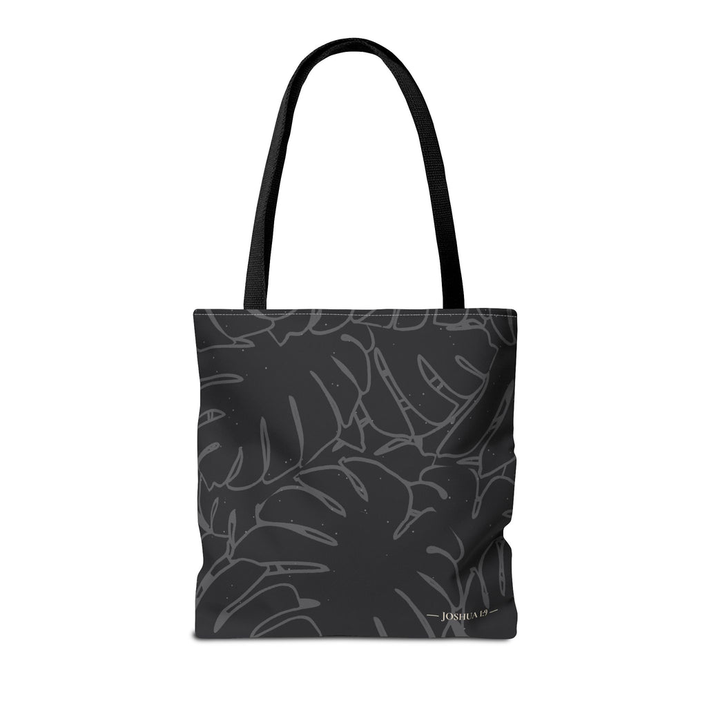 Monstera Canvas Tote- Charcoal