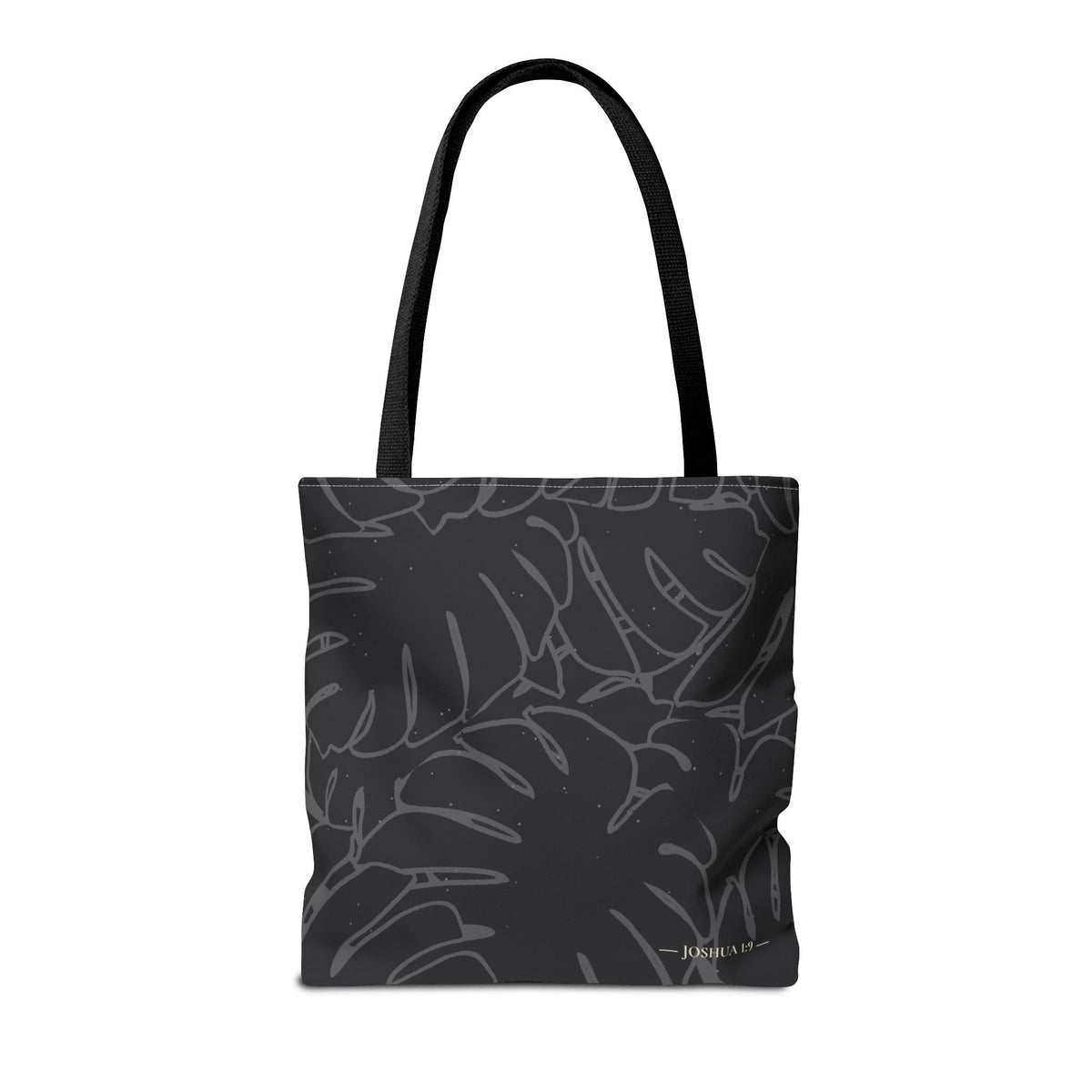 Monstera Canvas Tote- Charcoal