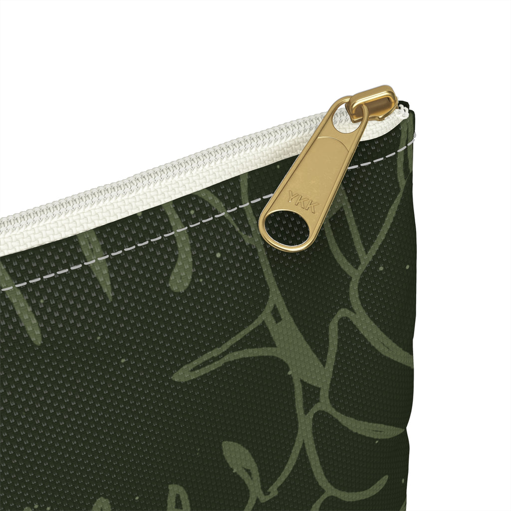 Monstera Collection Accessory Pouch- Olive