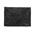 Monstera Collection Accessory Pouch- Charcoal