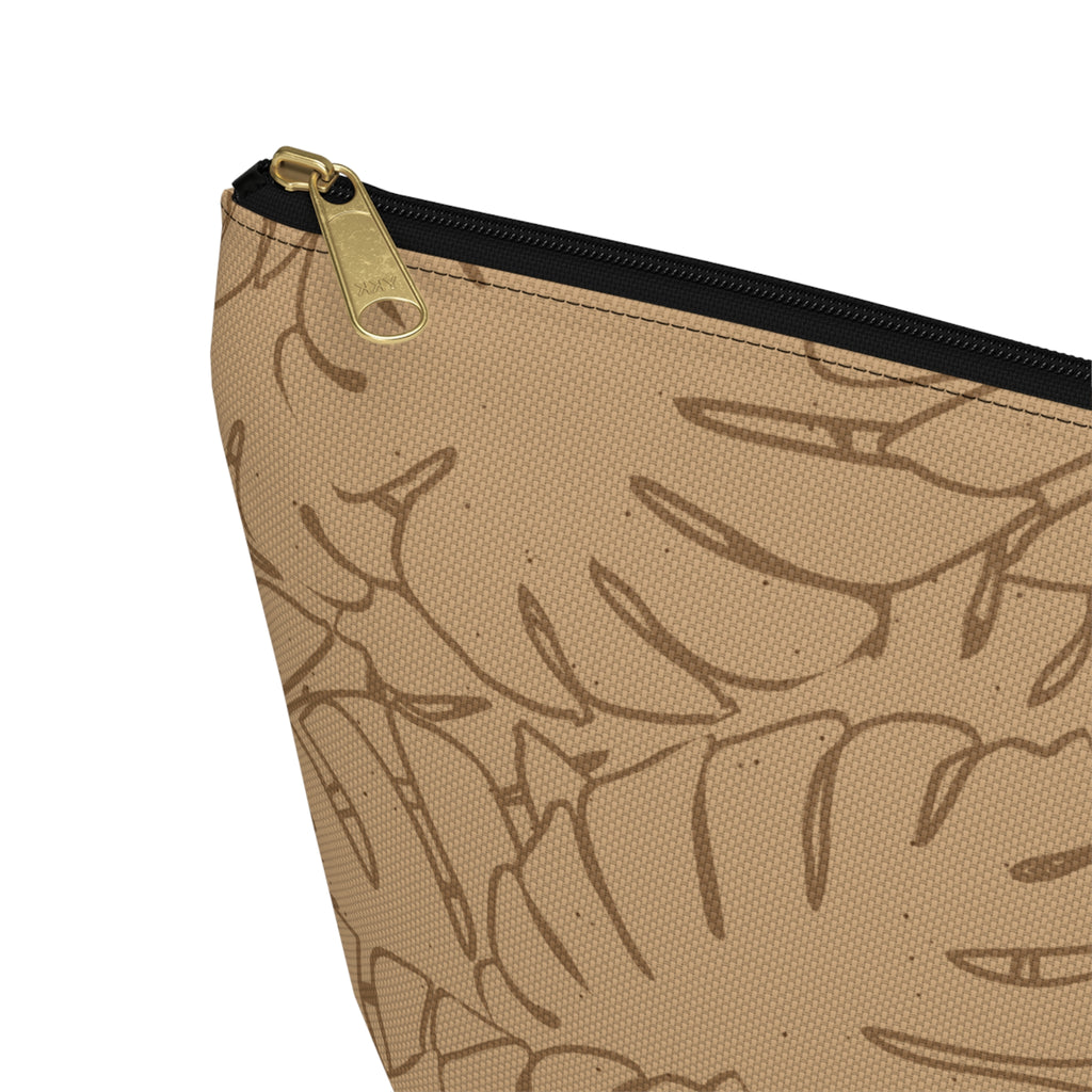 Monstera Everything Pouch- Sand