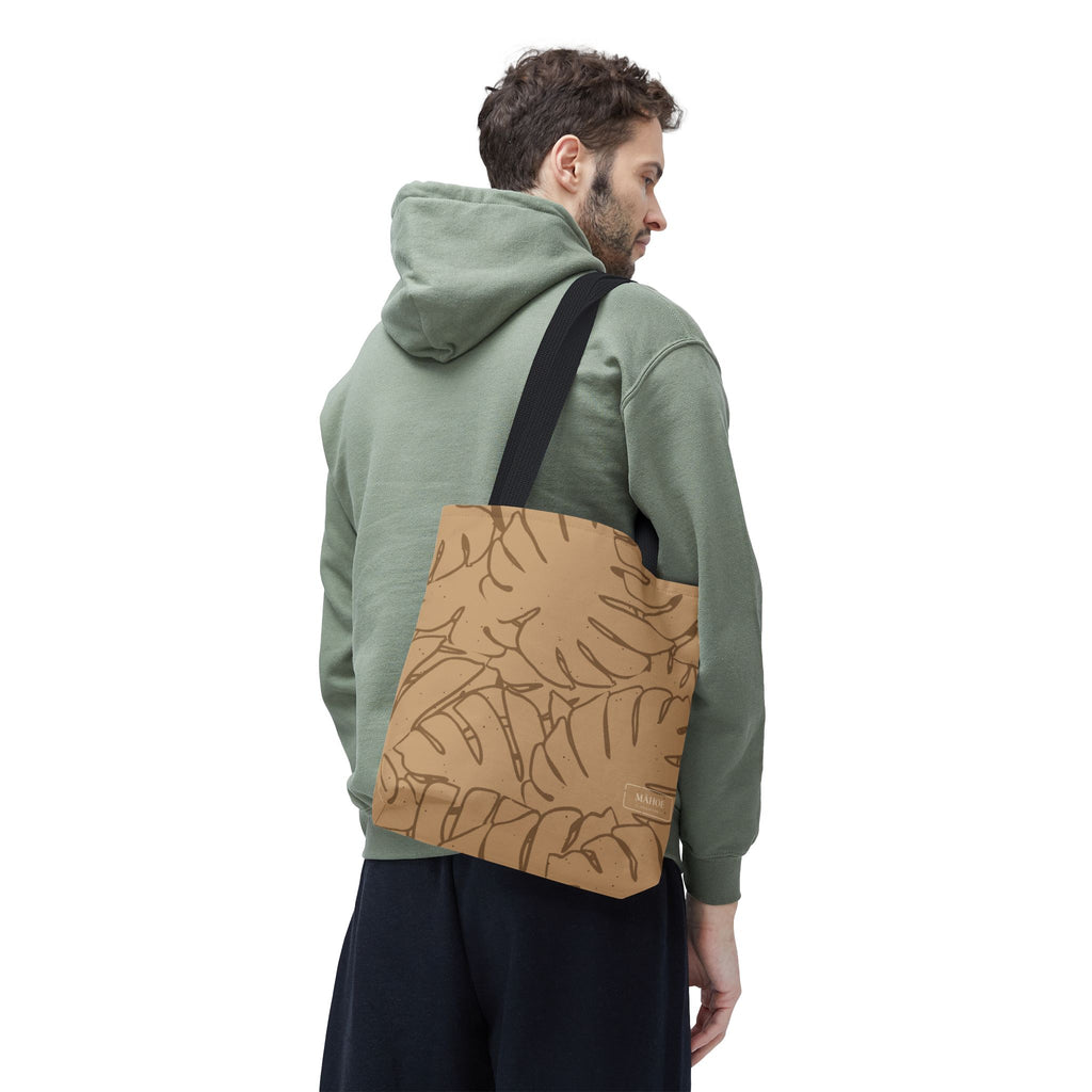 Monstera Canvas Tote- Sand