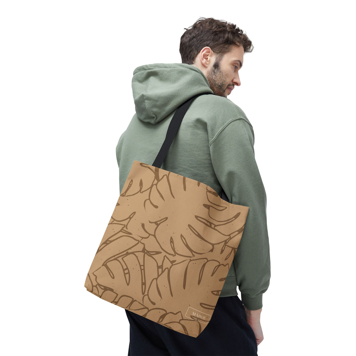 Monstera Canvas Tote- Sand