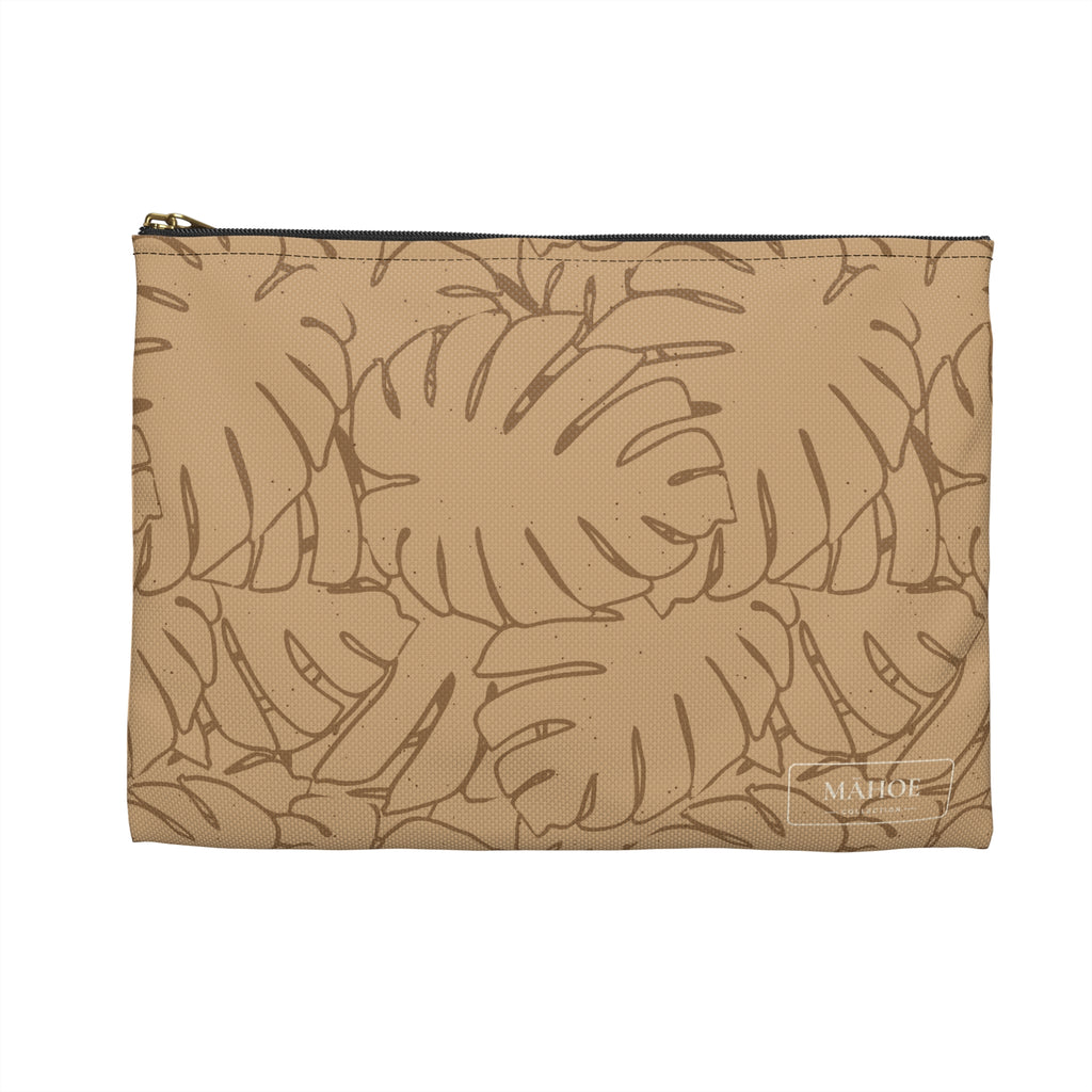 Monstera Collection Accessory Pouch- Sand