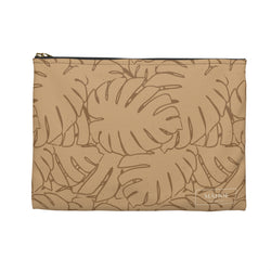 Monstera Collection Accessory Pouch- Sand